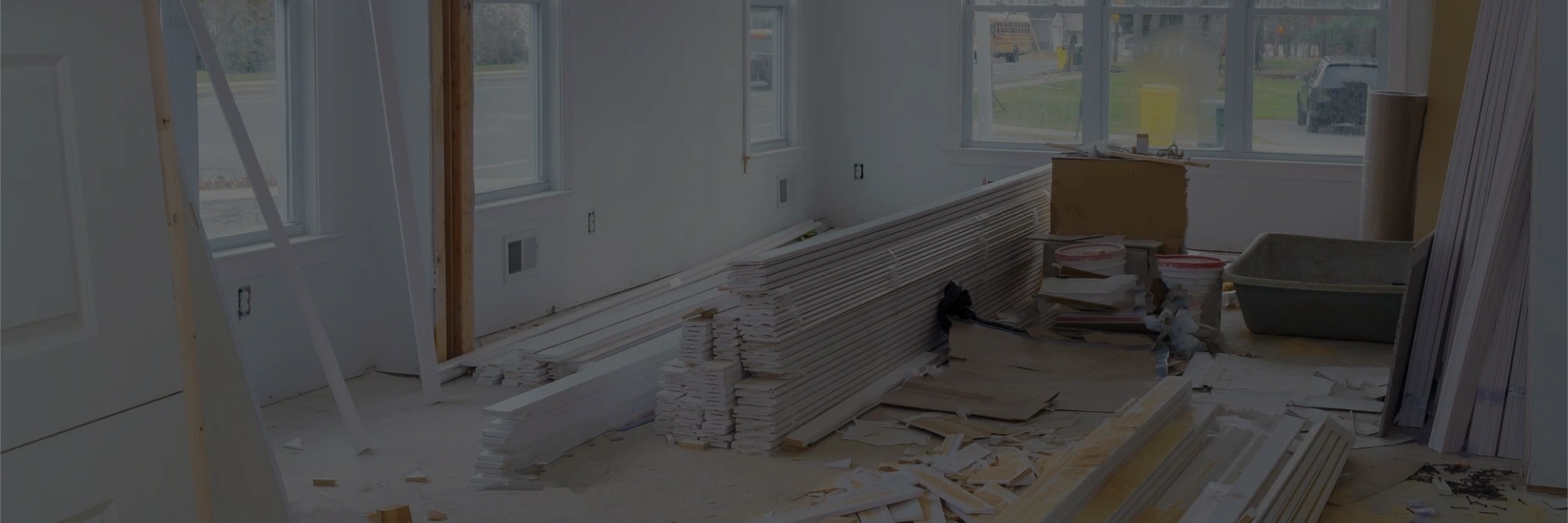 Home remodeling project in Los Angeles with interior renovation and construction materials